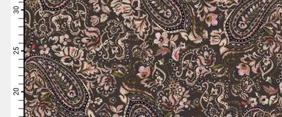 Viskose Jersey Digital Paisley braun