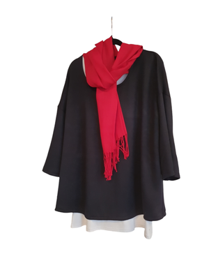 Oberteil Strickstoff schwarz