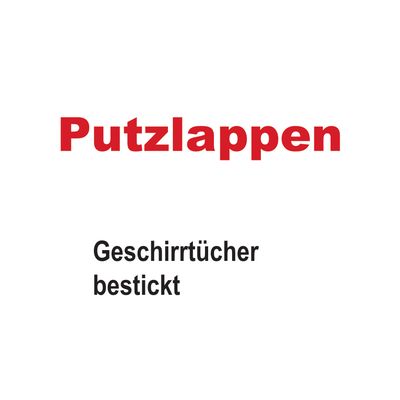 Putzlappen Geschirrtücher bestickt