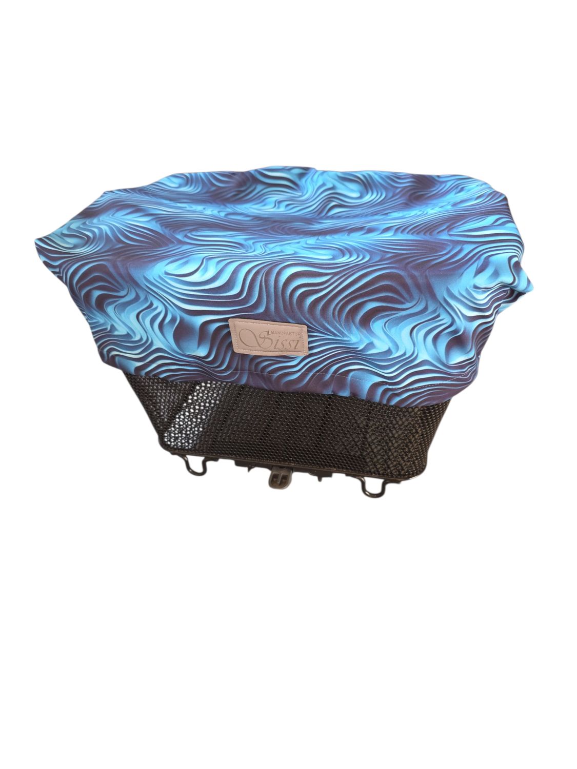 Velokorb-Abdeckung blau Wellenmuster Velokorb-Abdeckung blau Wellenmuster