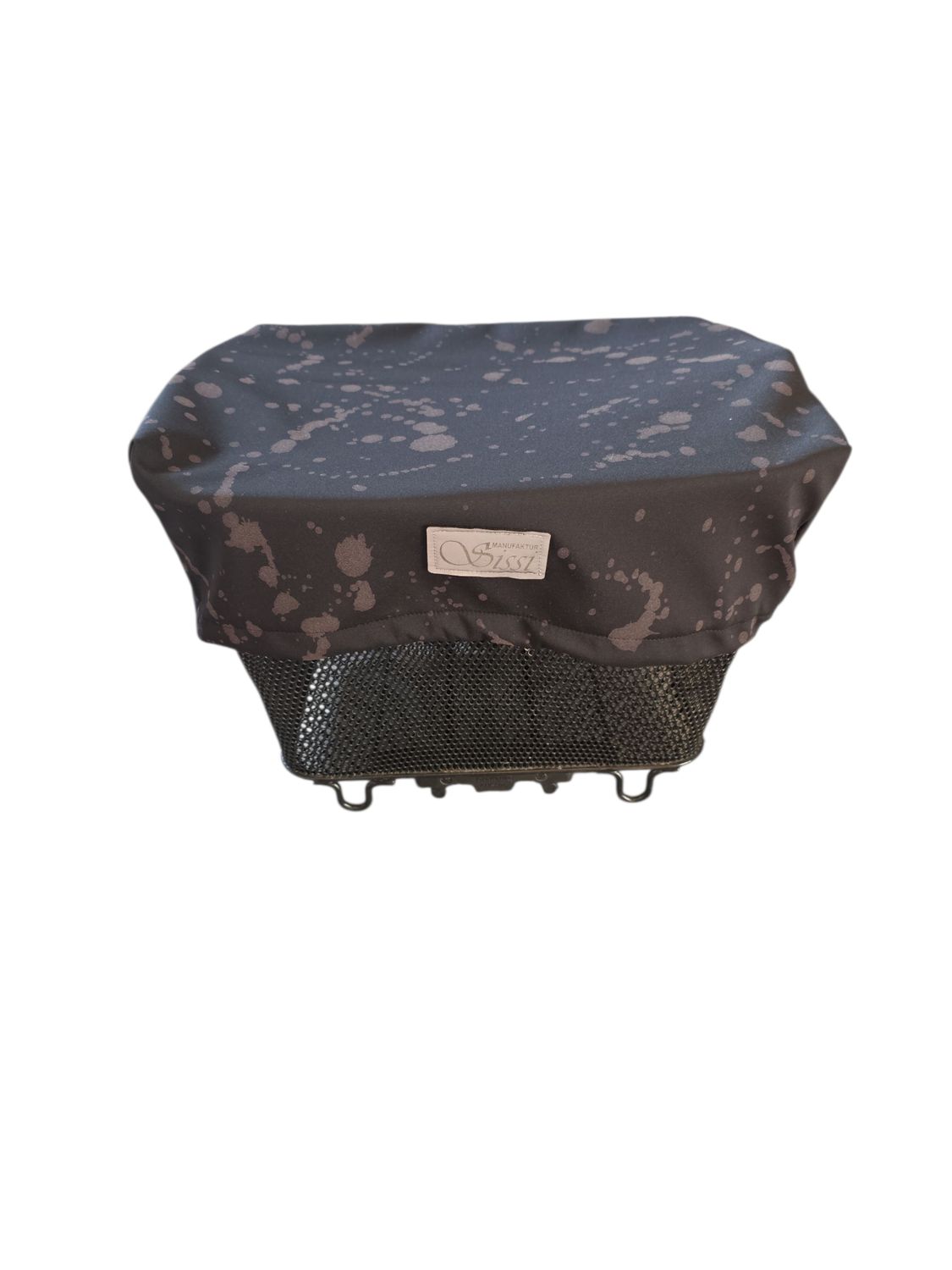 Velokorb-Abdeckung schwarz reflektierende Tropfen Velokorb-Abdeckung schwarz reflektierende Tropfen