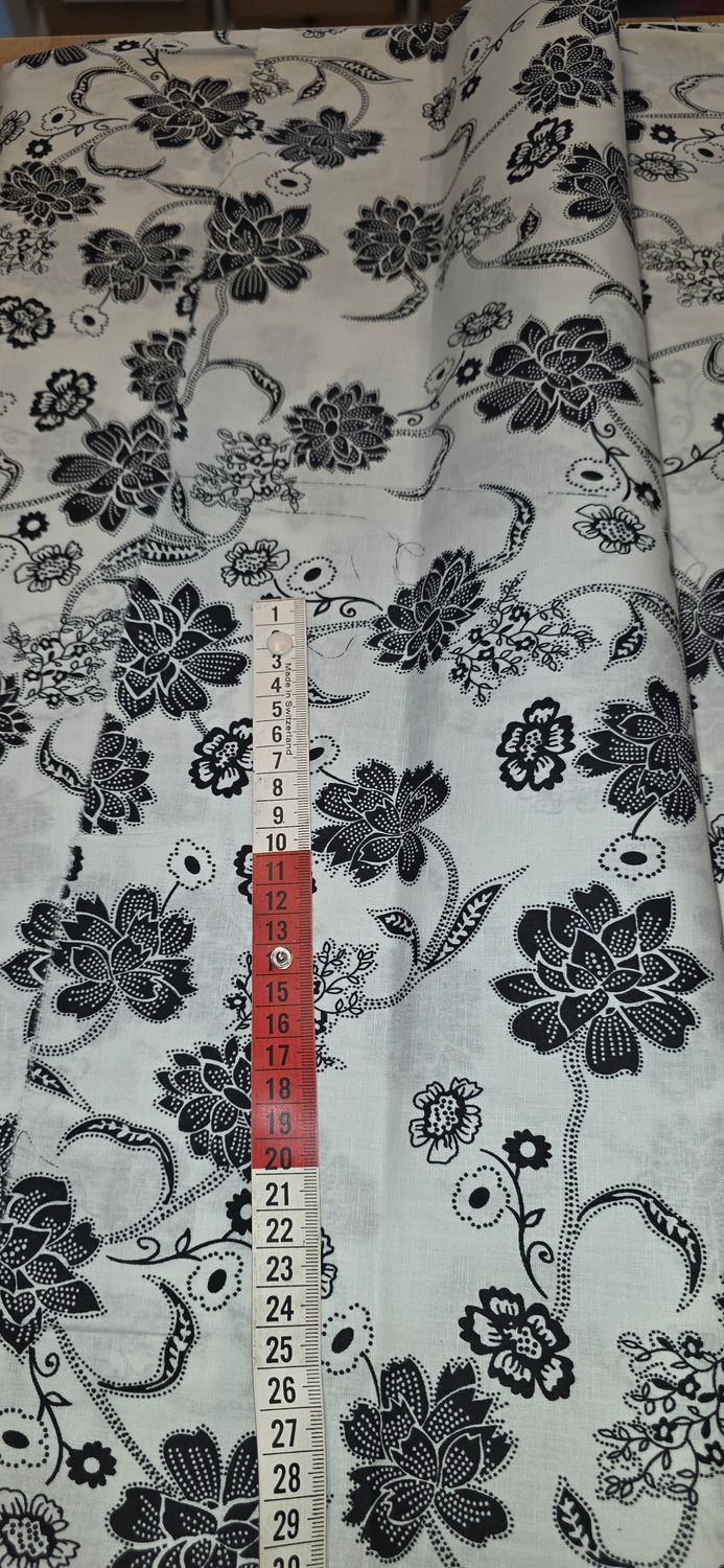 Baumwolle schwarz weiss