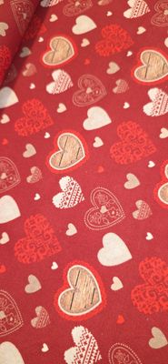 Baumwolle Herzli Stoff