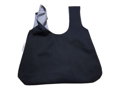 Beuteltasche klein beidseitig tragbar grau