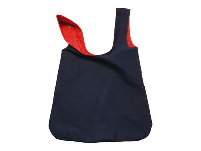 Beuteltasche gross beidseitig tragbar rot