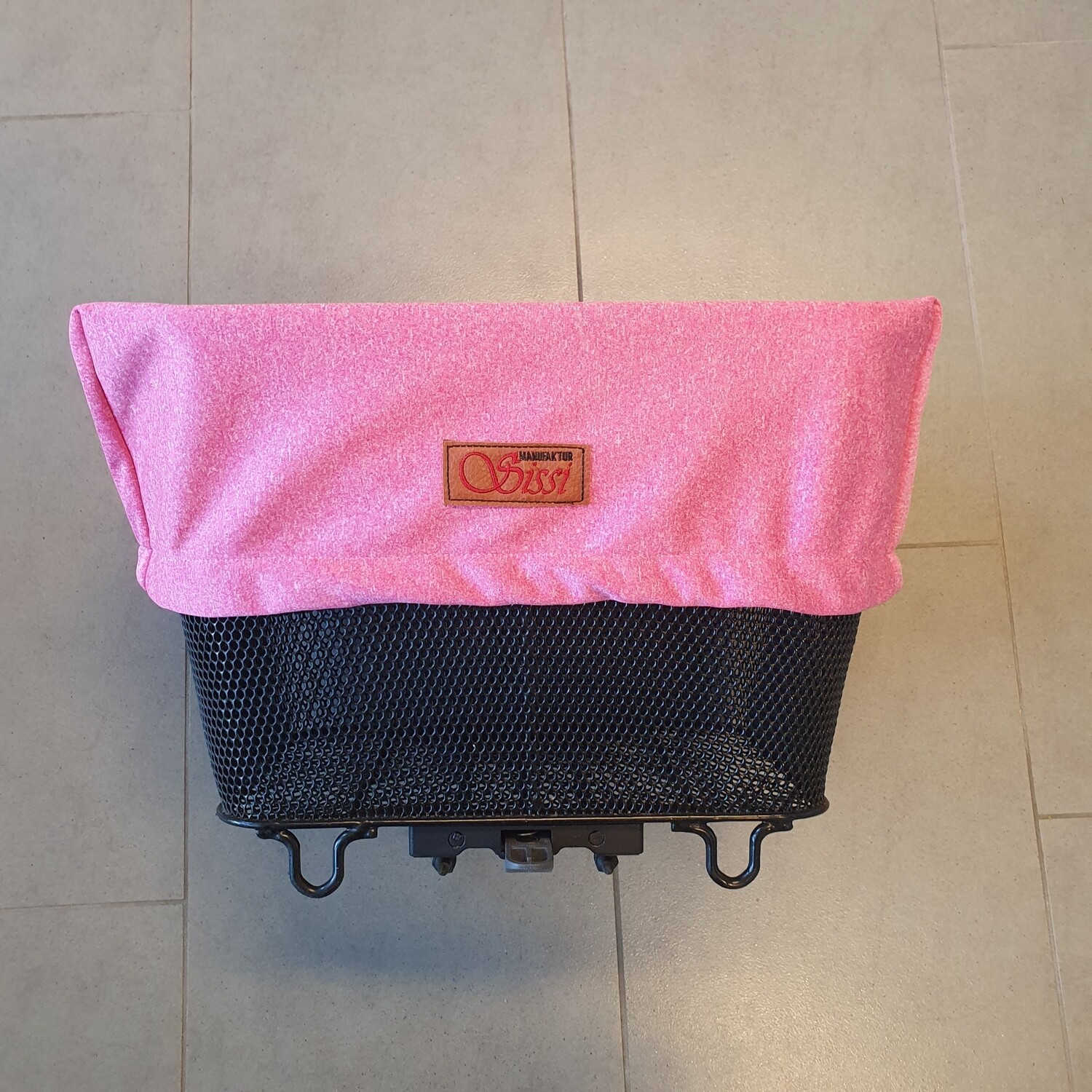 Velokorb-Abdeckung pink meliert