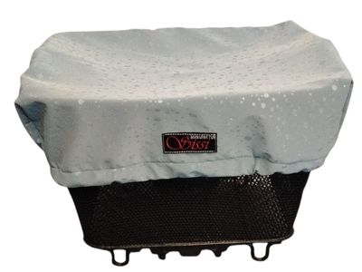 Velokorb-Abdeckung Wassertropfen blaugrau