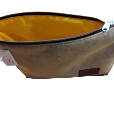 Reissverschluss Täschli beige dkbraun