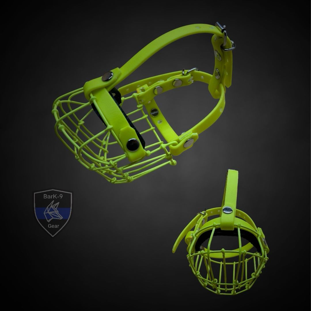 Maulkorb Riemen und Polster, Farbe Riemen: Neongelb