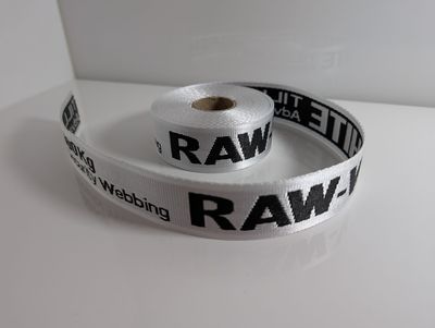 Gurtband Gurtband "Raw", weiß, 35 mm, 5 Meter