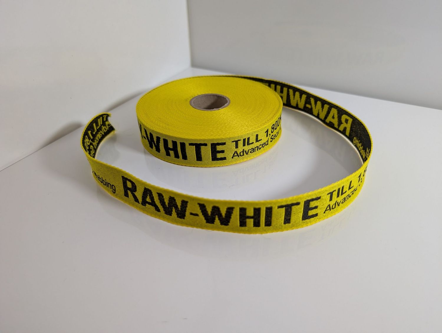 Webband "Raw", gelb, 25 mm, 5 Meter