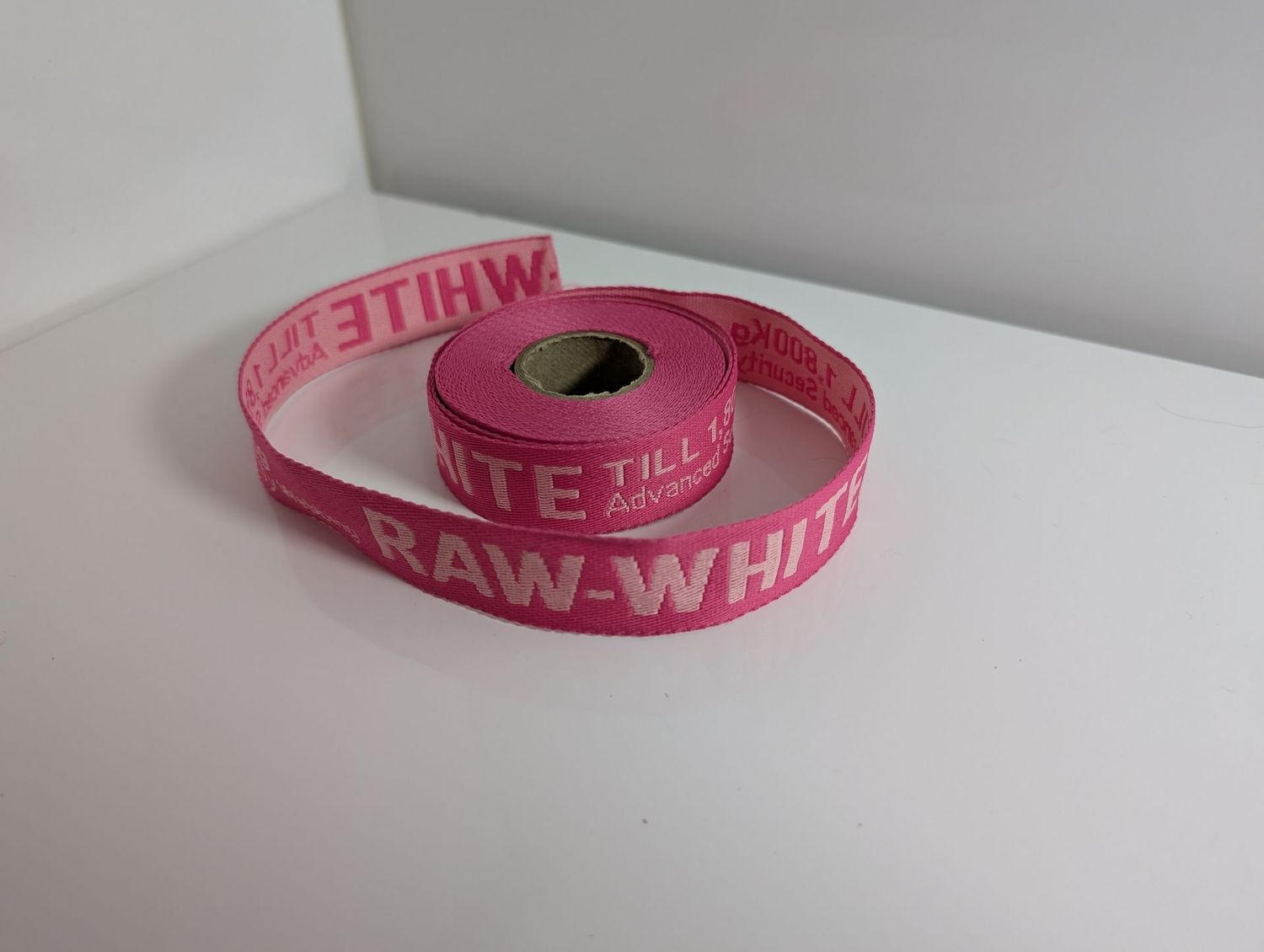 Webband Webband "Raw", pink, 25 mm, 5 Meter