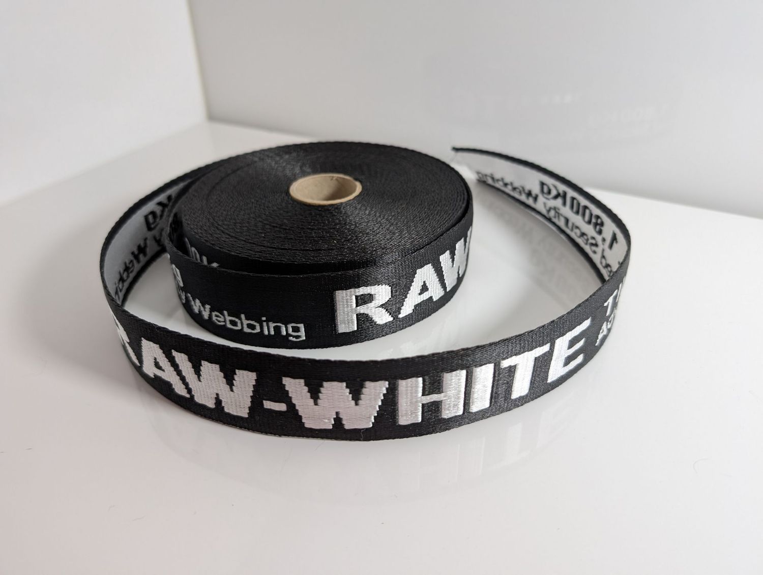 Gurtband Gurtband "Raw", schwarz, 35 mm, 4 Meter