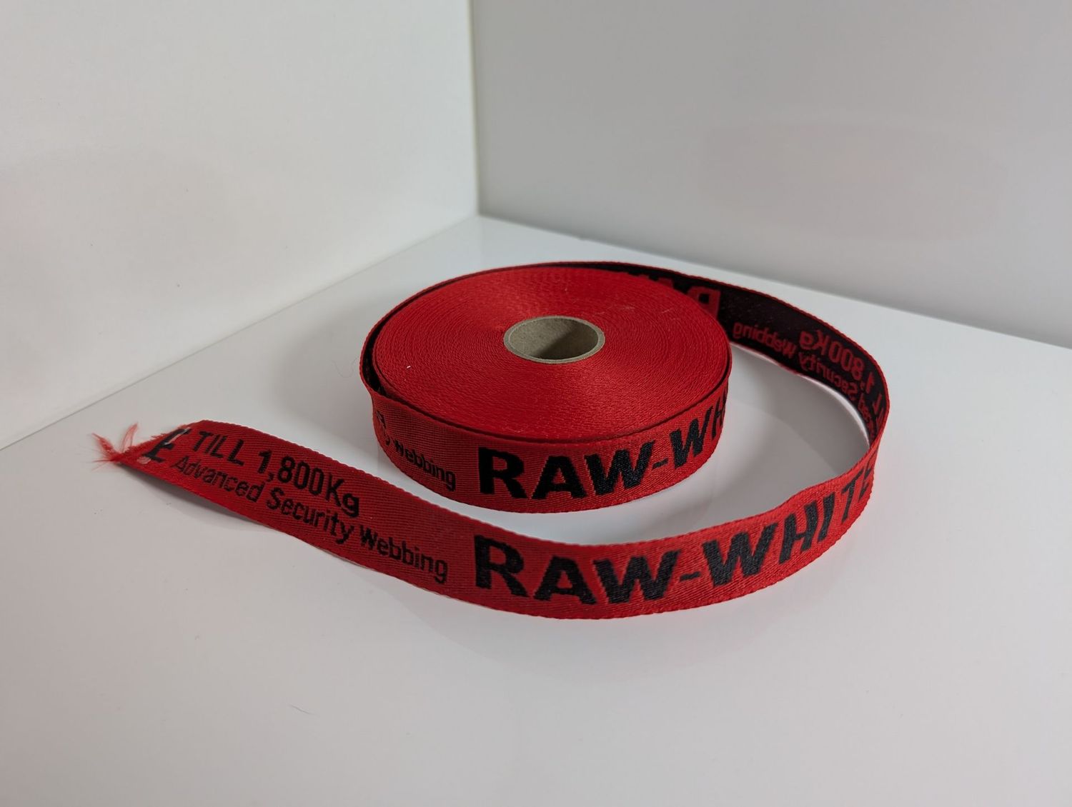 Webband "Raw", rot, 25 mm, 5 Meter
