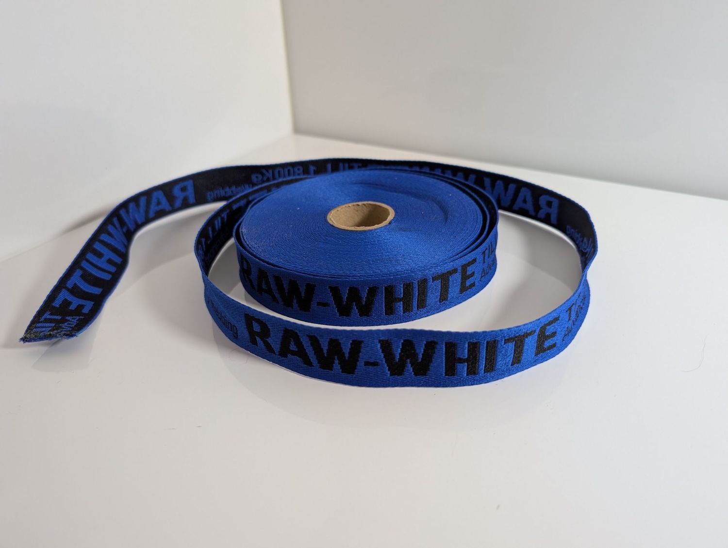 Webband "Raw", blau, 25 mm, 5 Meter