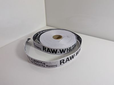 Webband Webband "Raw", weiss, 25 mm, 5 Meter