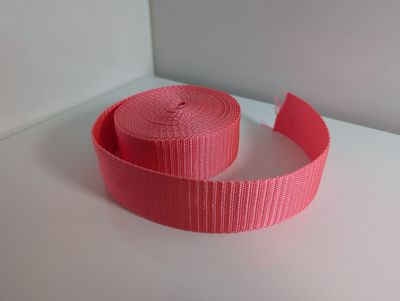 Gurtband Gurtband "Uni" neon pink, 40 mm, 5 Meter