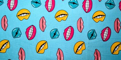 Sommersweat Sommersweat "Lips" Türkis