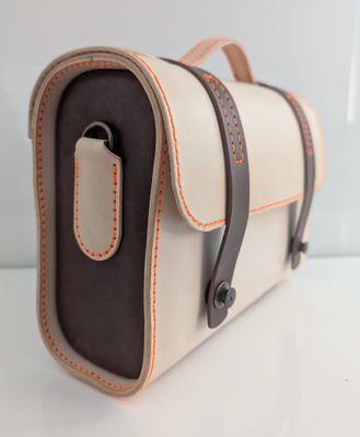 Echt-Leder-Tasche Echt-Leder-Tasche "City Bag" beige