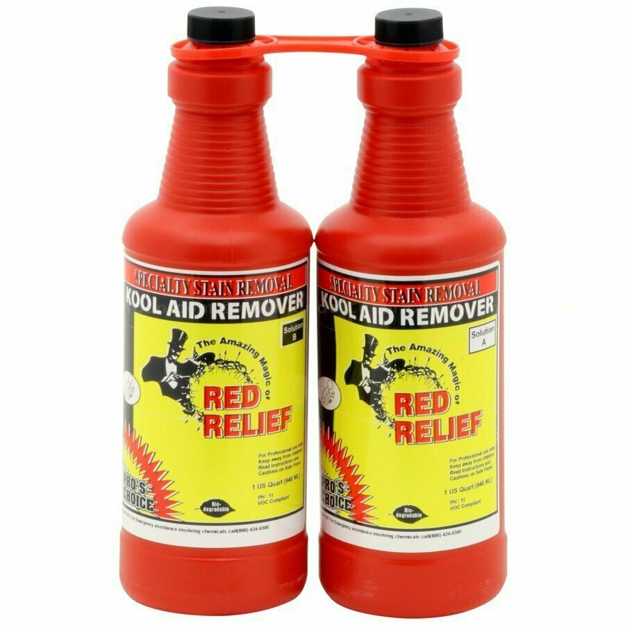 Red Relief (Parts A&B 1/2 Gallon Set) by CTI Pro's Choice | Specialty Stain Remover