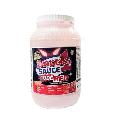 Saiger's Sauce Code Red | Powdered Prespray | 6.5 LB Jar