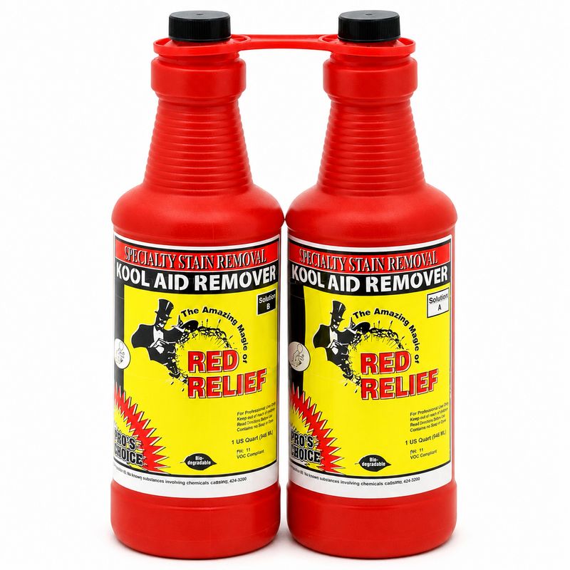Red Relief (Parts A&B 1/2 Gallon Set) by CTI Pro's Choice | Specialty Stain Remover