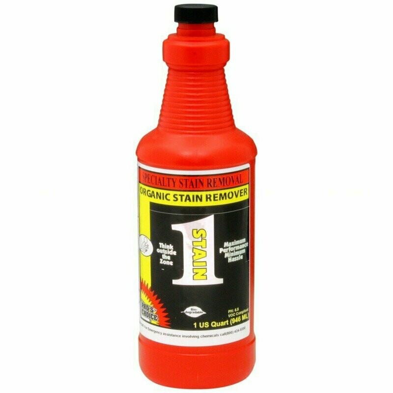 Stain One by CTI Pro's Choice | Organic Stain Remover | Quart