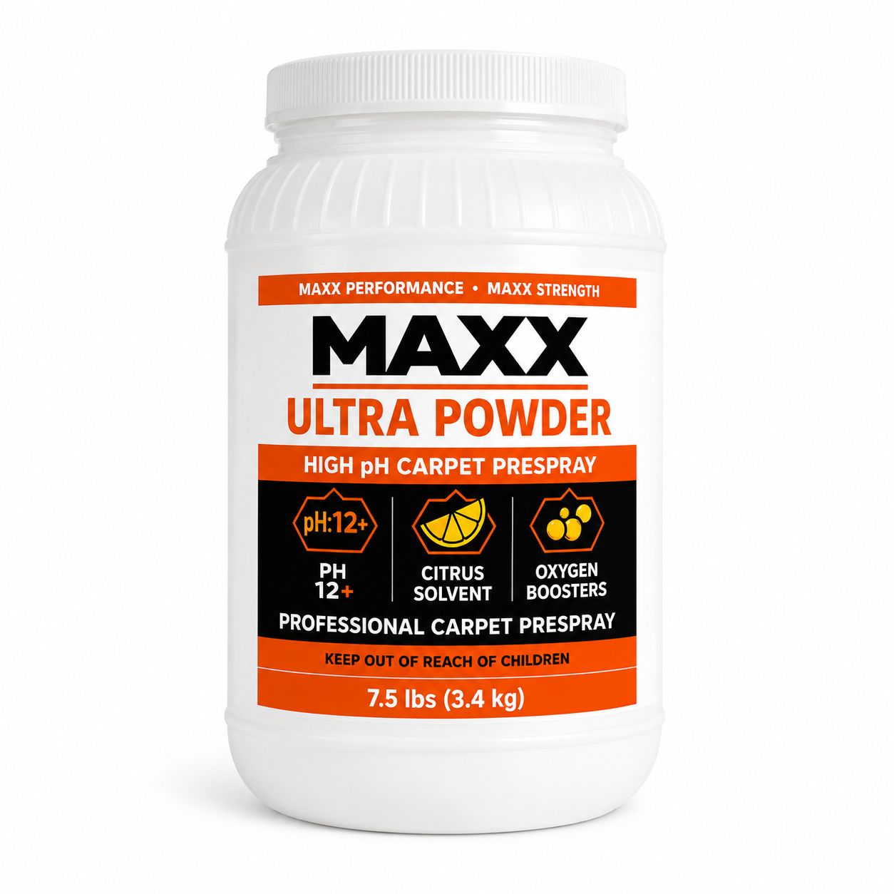 MAXX Ultra Powder | High pH Prespray | 7.5 lb Jar MAXX Ultra Powder | High pH Prespray | 7.5 lb Jar