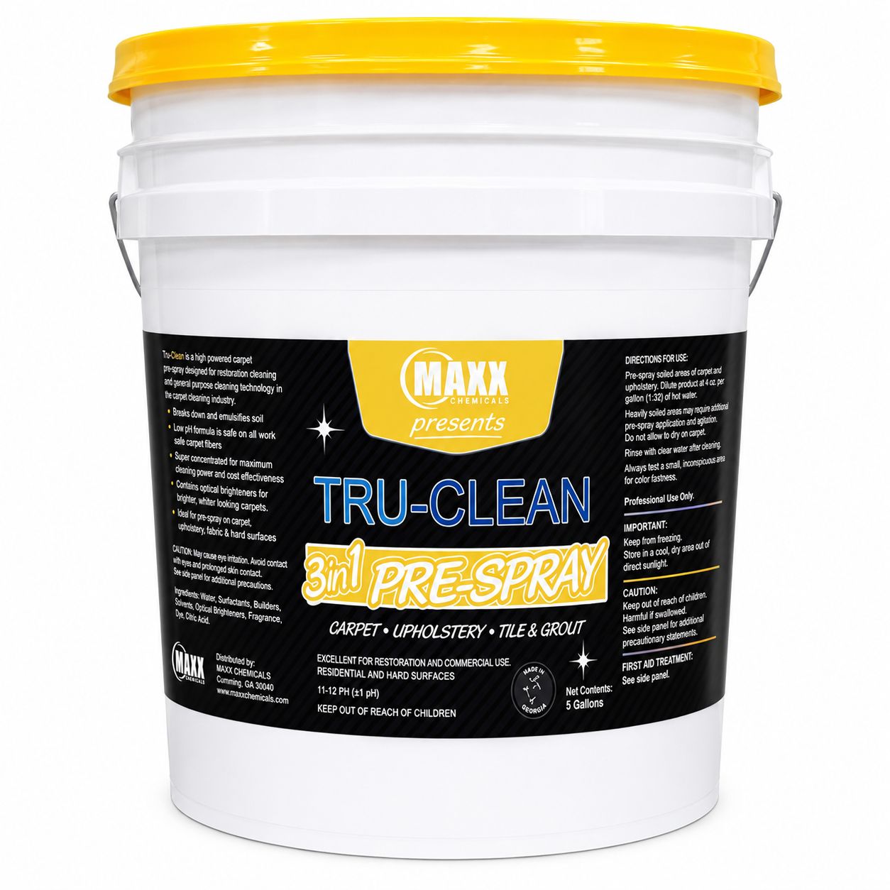 MAXX TRU-CLEAN | 3-in-1 Prespray | 40 lb Pail