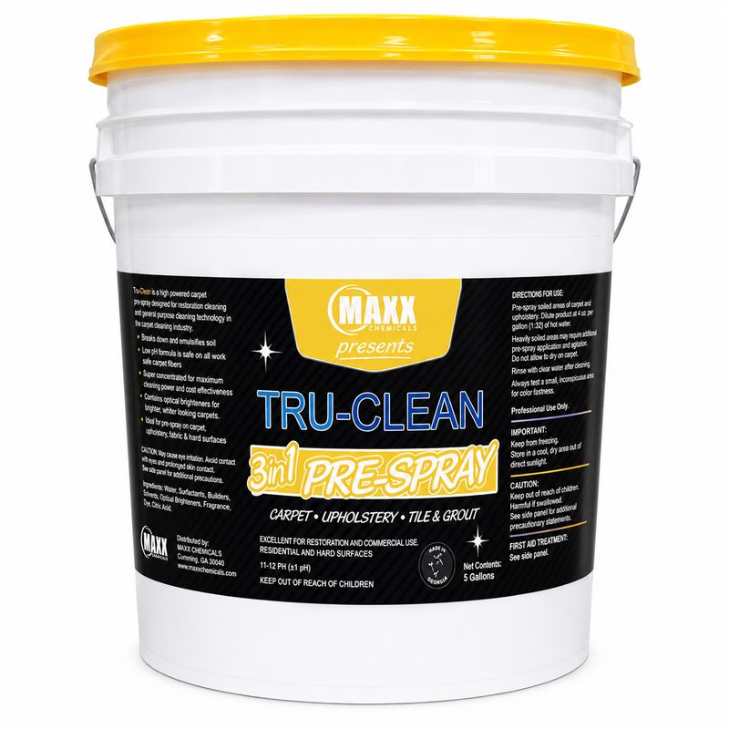 MAXX TRU-CLEAN | 3-in-1 Prespray | 40 lb Pail