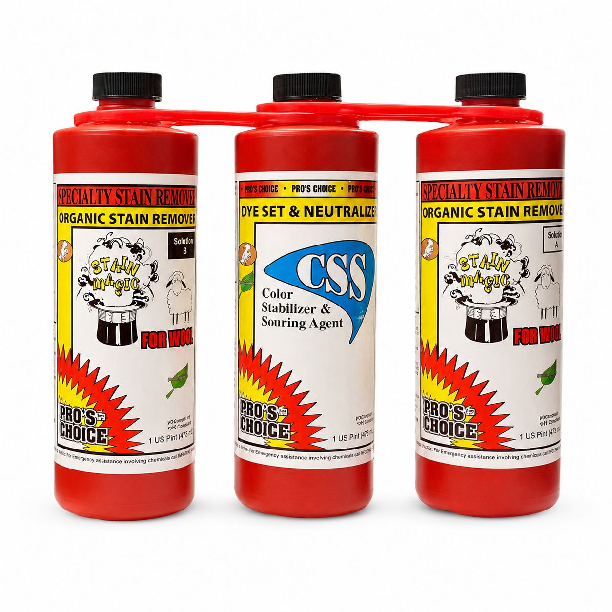 Stain Magic for Wool (Parts A&B & CSS Quart Set) by CTI Pro's Choice | Quart Stain Magic for Wool (Parts A&B & CSS Quart Set) by CTI Pro's Choice | Quart
