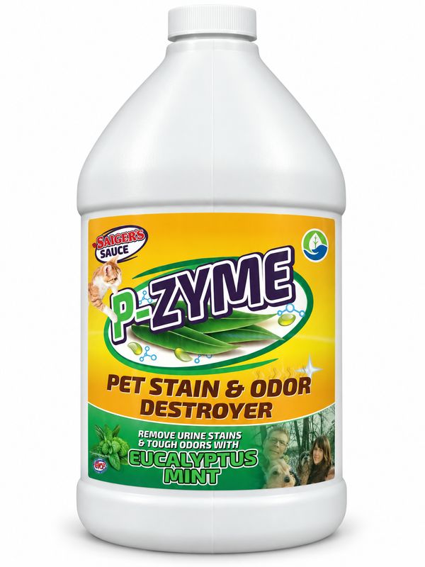 Saiger's Sauce P-Zyme Eucalyptus Mint | Pet Stain & Odor Destroyer | Gallon