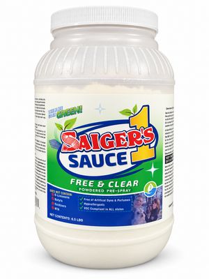 Saiger's Sauce Free and Clear | Powdered Prespray | 6.5 LB Jar