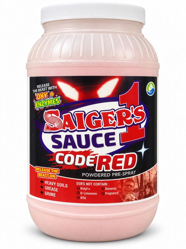 Saiger's Sauce Code Red | Powdered Prespray | 6.5 LB Jar