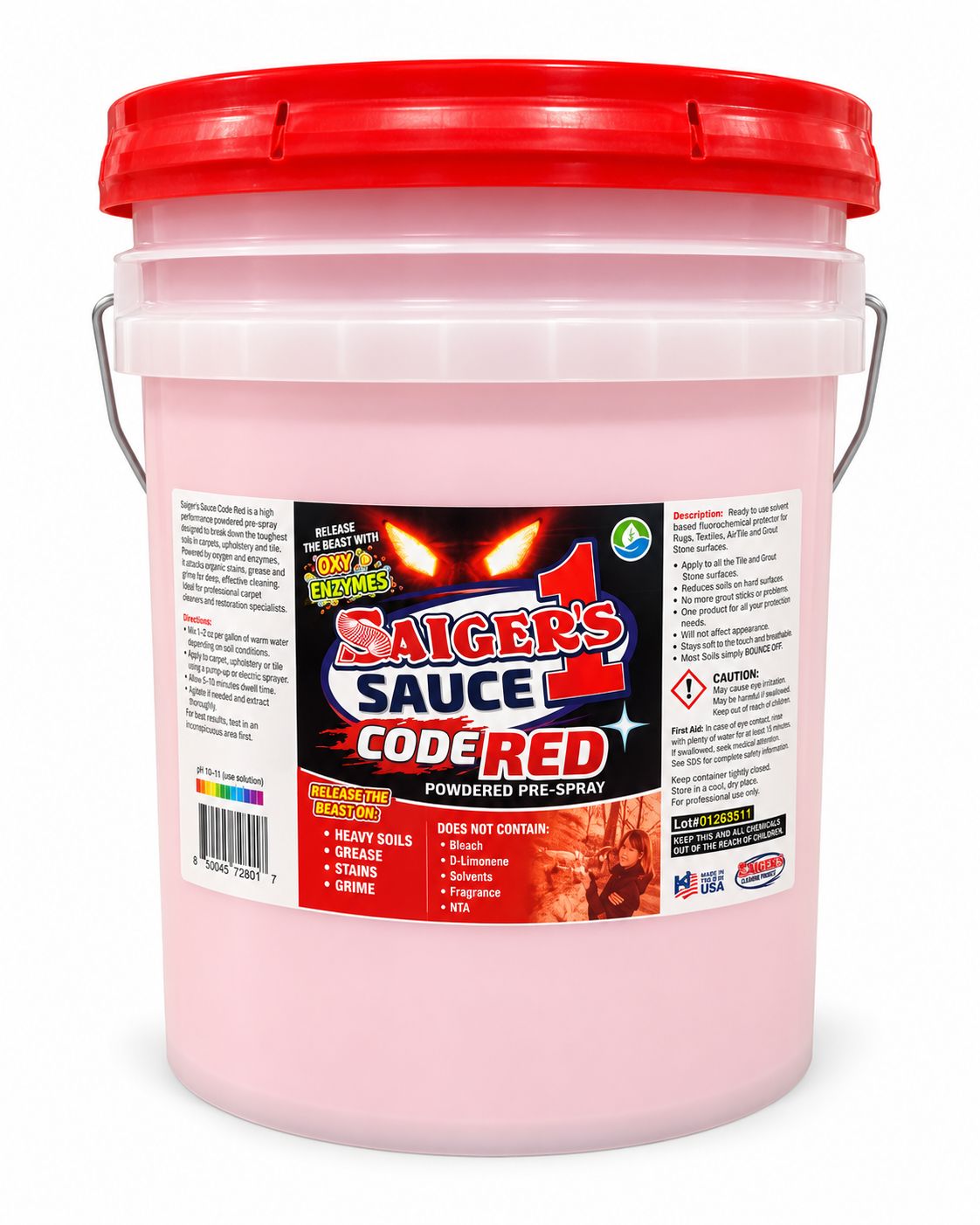 Saiger's Sauce Code Red | Powdered Prespray | 40 lb Pail