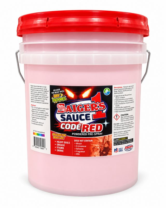 Saiger's Sauce Code Red | Powdered Prespray | 40 lb Pail