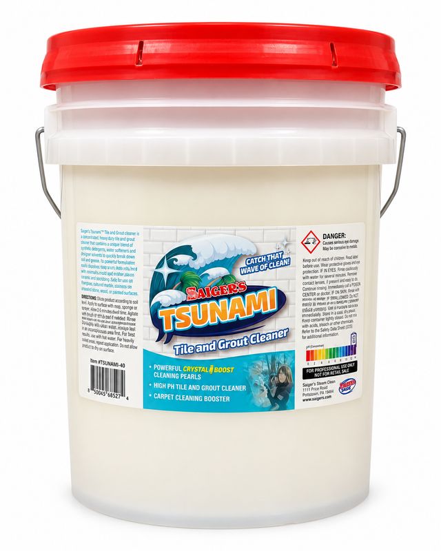Saiger's Sauce Tsunami | Tile & Grout Cleaner | 40 LB Pail