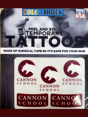 Cannon School Temporary Tattoos (Maroon &amp; Gold)