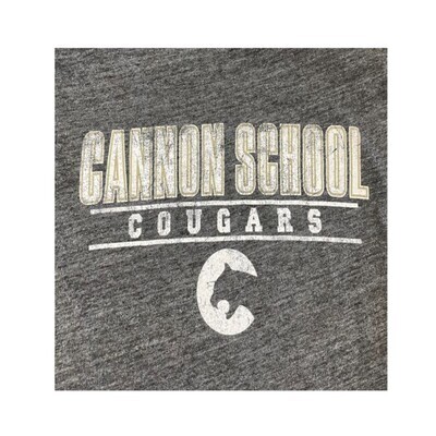 Cannon School Cougars Heathered Short-sleeve T-Shirt