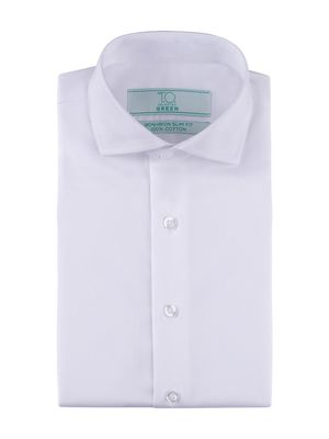 To slim white shirt