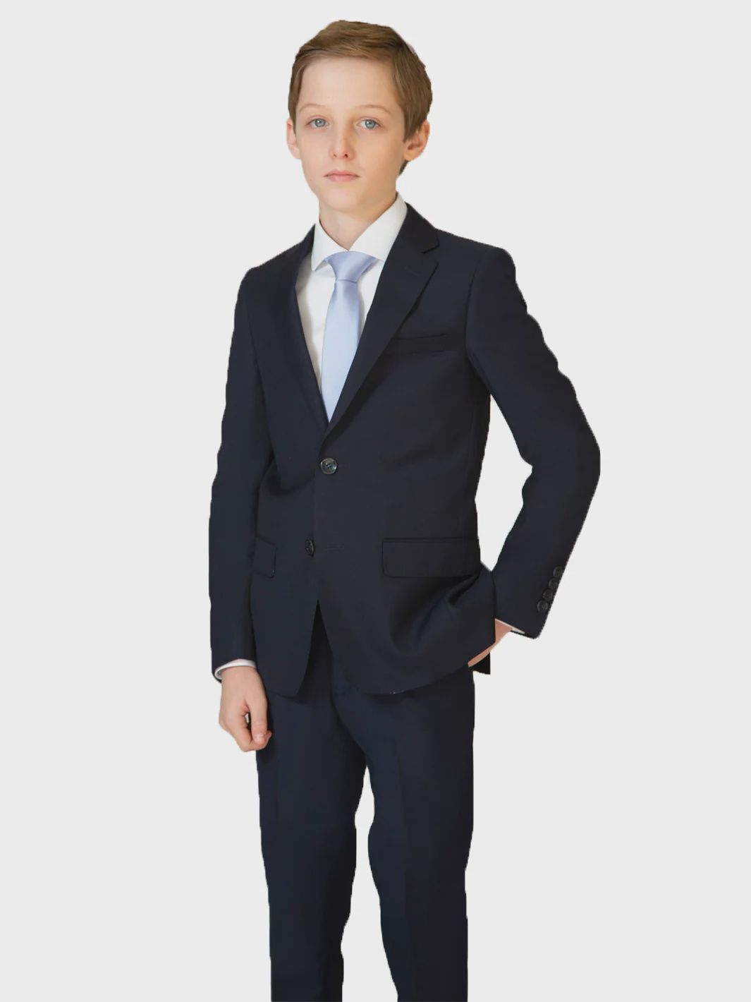 To navy suit slim fit