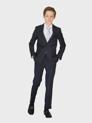 To navy suit slim fit