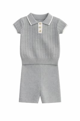 Crew Kidswear G2942S 2 piece Textured boys knit set