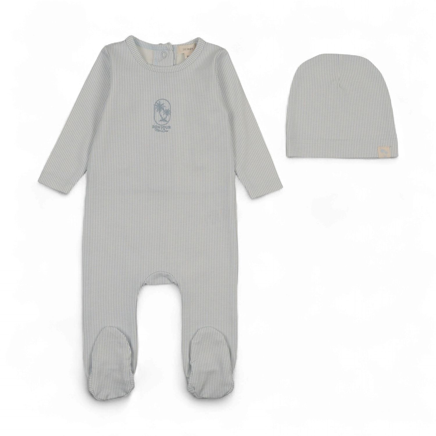 Lil Legs Analogie SSFST1 S26 SAILOR STRIPE FOOTIE SET