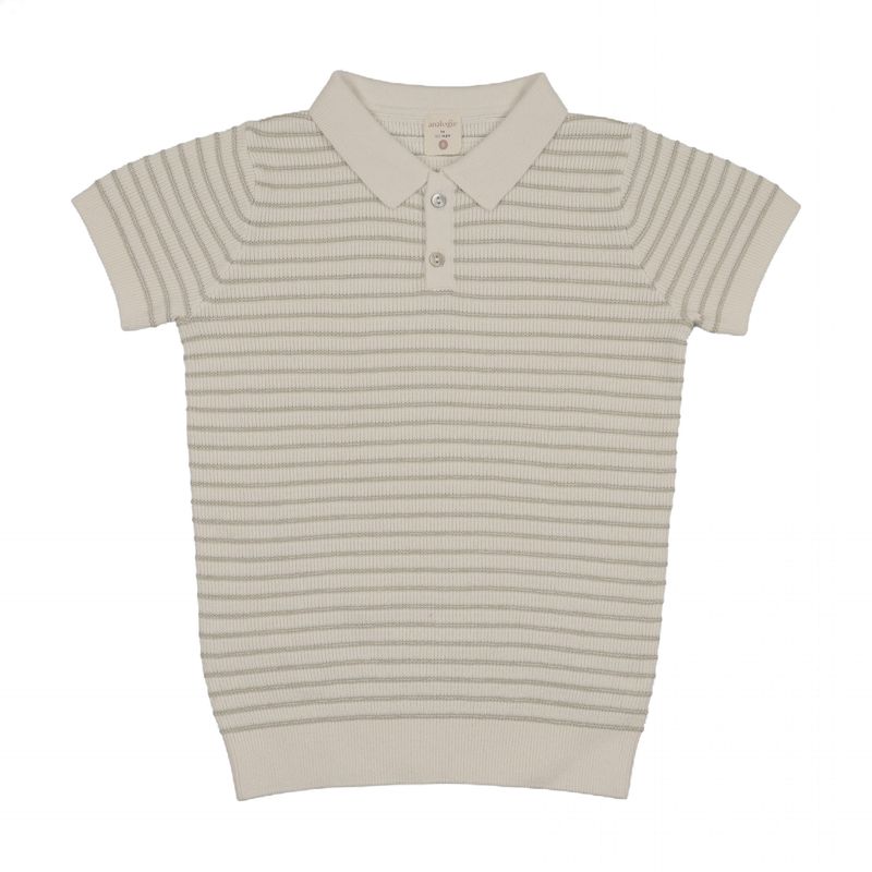 Lil Legs Analogie TSKP2 S26 TEXTURED STRIPE KNIT POLO 8Y-12Y