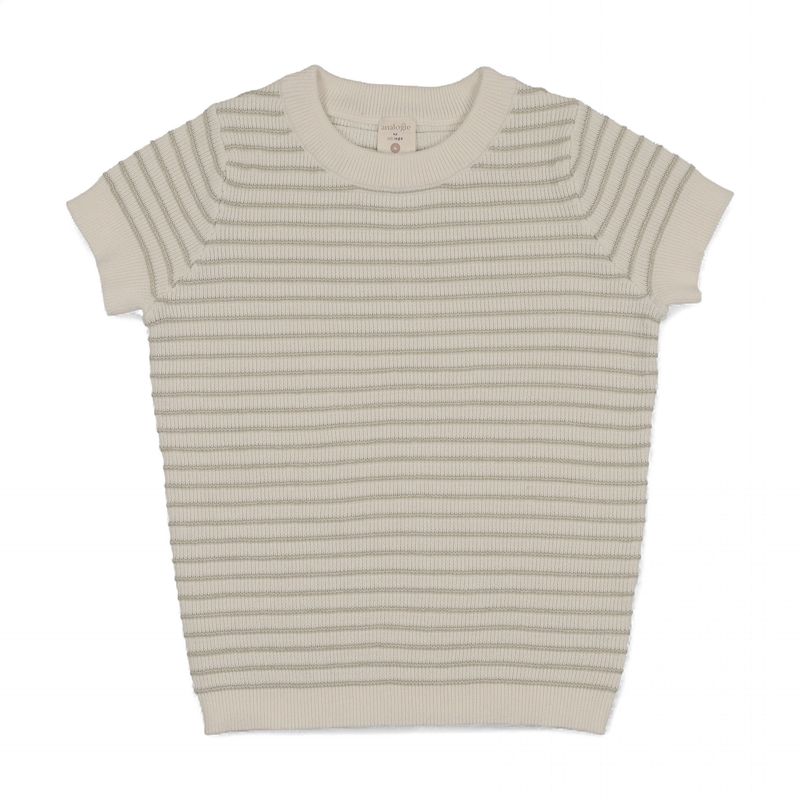 Lil Legs Analogie TSKC1 S26 TEXTURED STRIPE KNIT CREWNECK 2T-7Y