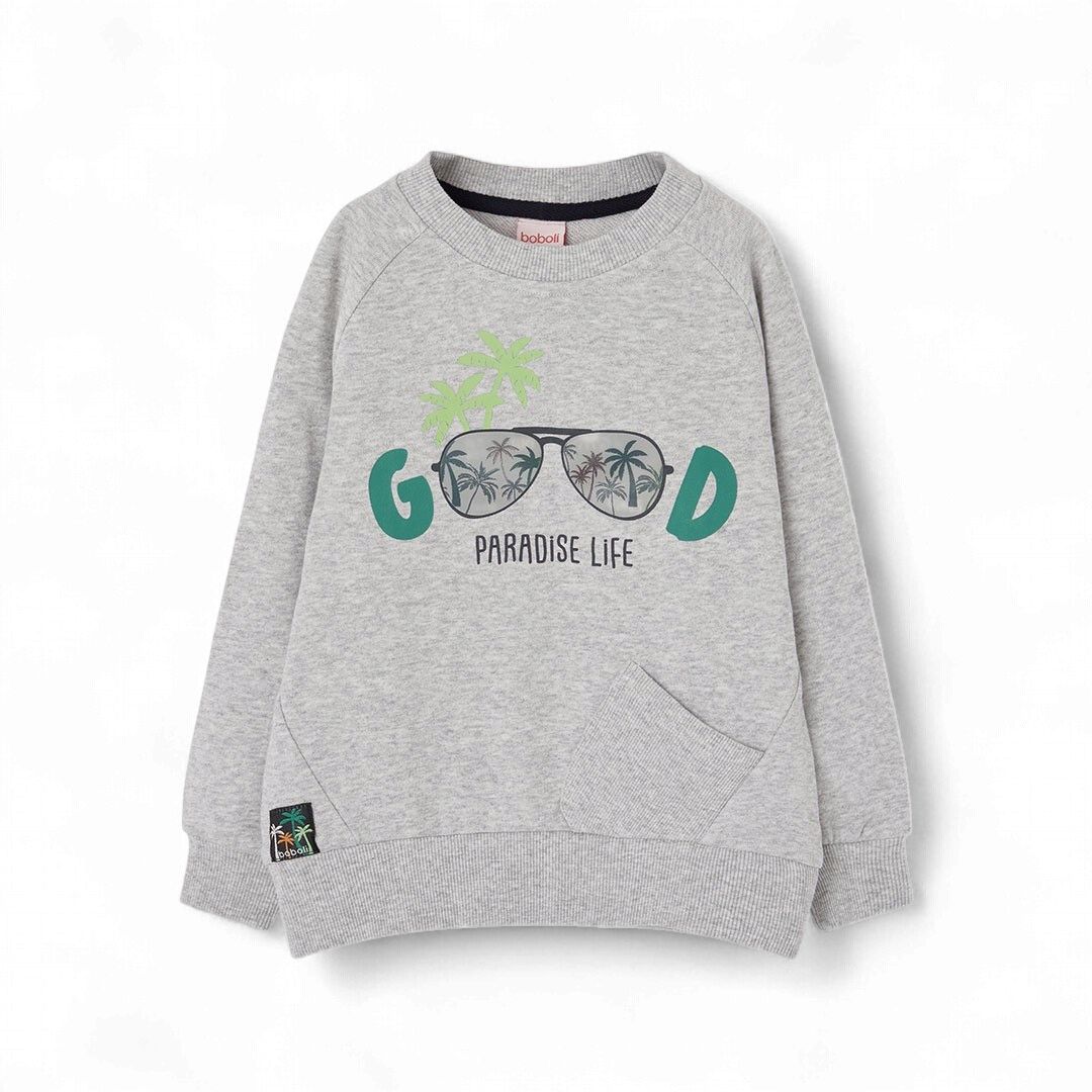 Boboli 513009 Fleece sweatshirt for boy -BCI