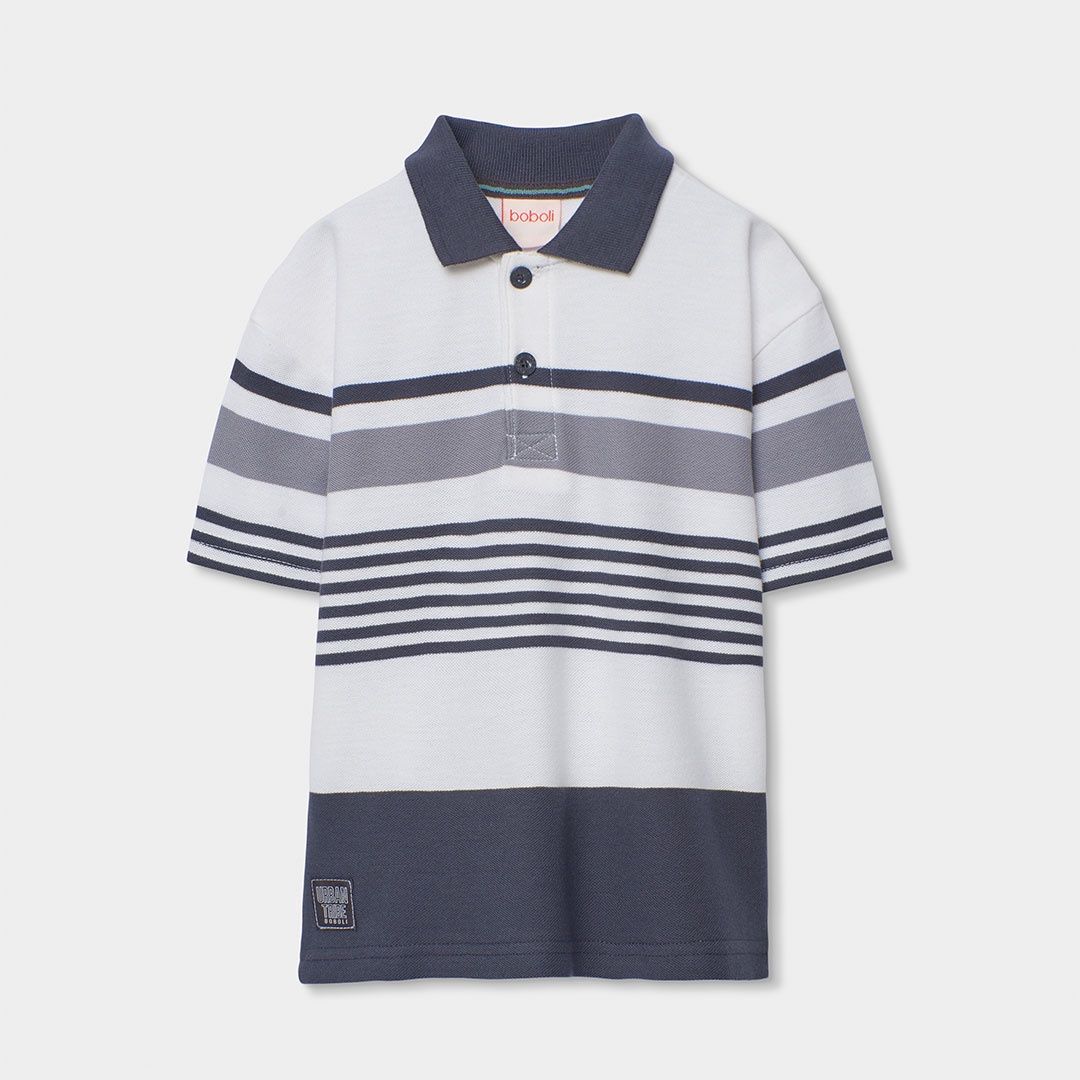 Boboli 853073 Pique polo striped for boy -BCI
