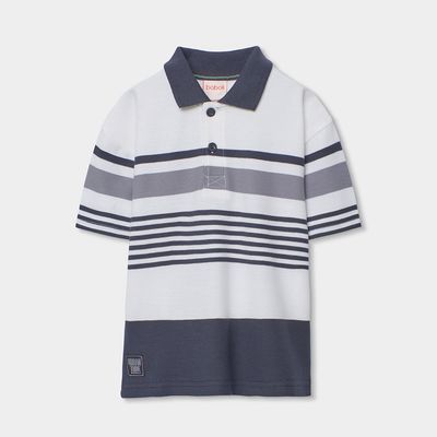 Boboli 853073 Pique polo striped for boy -BCI