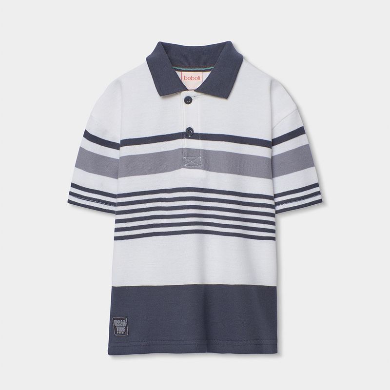 Boboli 853073 Pique polo striped for boy -BCI